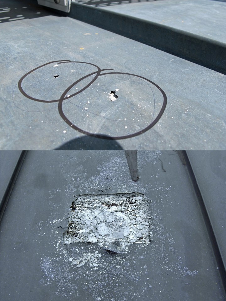 Titanzink Mit Unterseitenkorrosion Ingenieurburo Dusseldorf